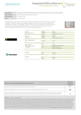 Envirospec Green Building Summary Sheet for Dezignatek