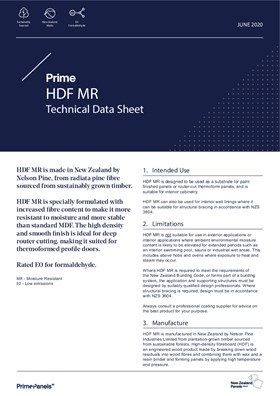 Prime HDF MR Technical Data Sheet
