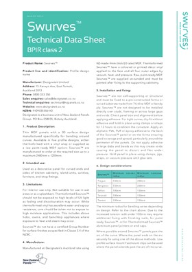 Swurves Technical Data Sheet / BPIR