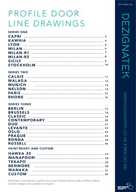 Dezignatek Profile Door Line Drawings