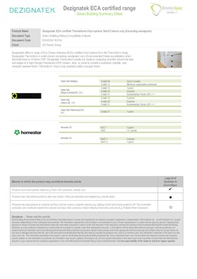 Envirospec Green Building Summary Sheet for Dezignatek