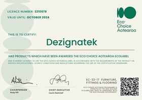 Dezignatek Eco Choice Aotearoa Certificate